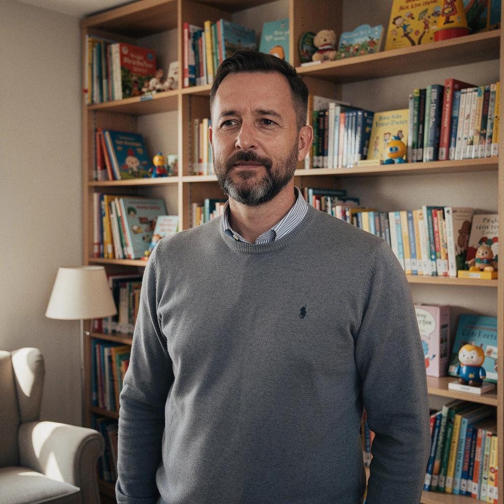 Ein Lehrer, der mit seinen Schülern ein interaktives Lesespiel durchführt.